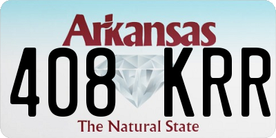 AR license plate 408KRR