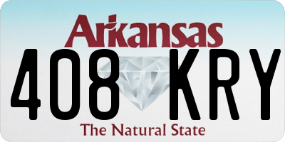 AR license plate 408KRY
