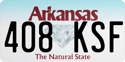AR license plate 408KSF