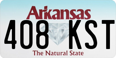 AR license plate 408KST