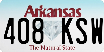 AR license plate 408KSW
