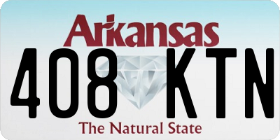 AR license plate 408KTN