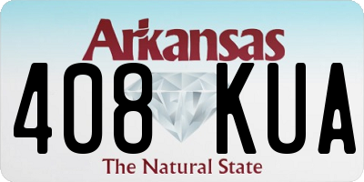 AR license plate 408KUA