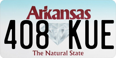 AR license plate 408KUE