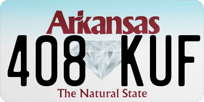 AR license plate 408KUF