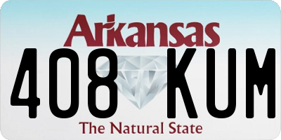AR license plate 408KUM