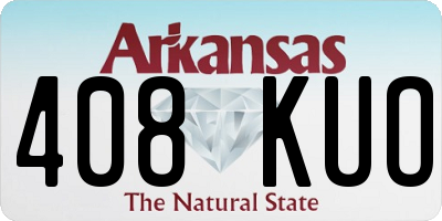 AR license plate 408KUO