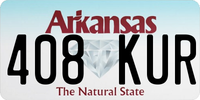 AR license plate 408KUR