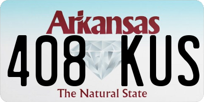 AR license plate 408KUS