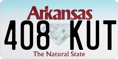AR license plate 408KUT