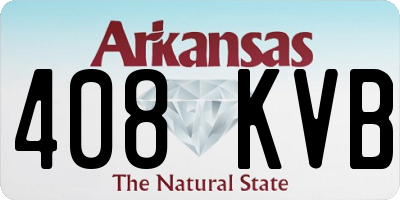 AR license plate 408KVB