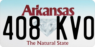 AR license plate 408KVO