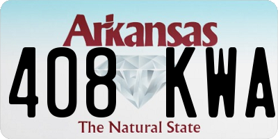 AR license plate 408KWA