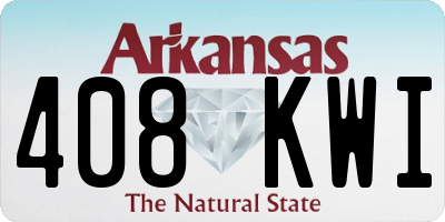 AR license plate 408KWI