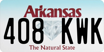 AR license plate 408KWK