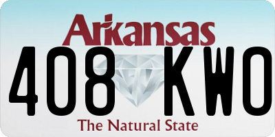 AR license plate 408KWO