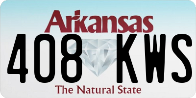 AR license plate 408KWS