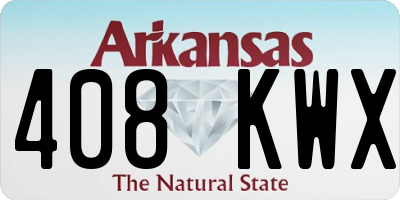 AR license plate 408KWX