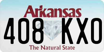 AR license plate 408KXO