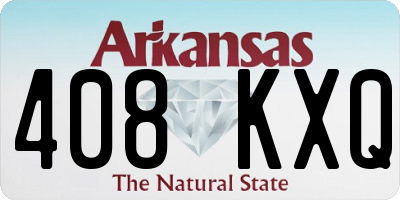 AR license plate 408KXQ