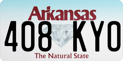 AR license plate 408KYO