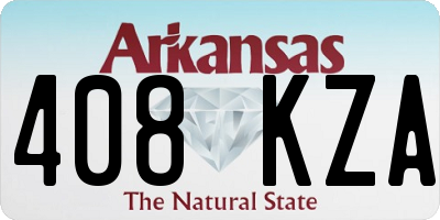 AR license plate 408KZA
