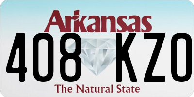 AR license plate 408KZO