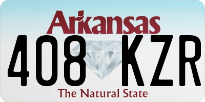 AR license plate 408KZR