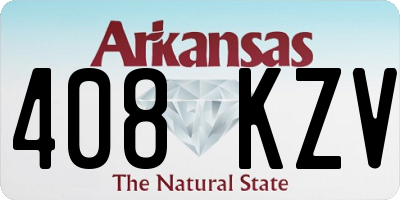 AR license plate 408KZV