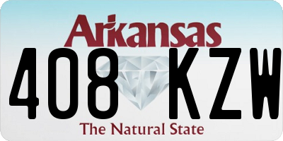 AR license plate 408KZW