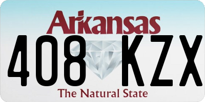 AR license plate 408KZX