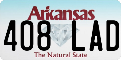 AR license plate 408LAD