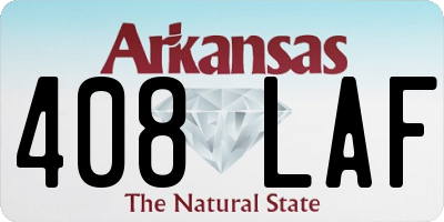 AR license plate 408LAF