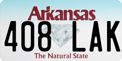AR license plate 408LAK