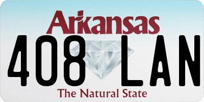 AR license plate 408LAN