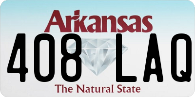 AR license plate 408LAQ
