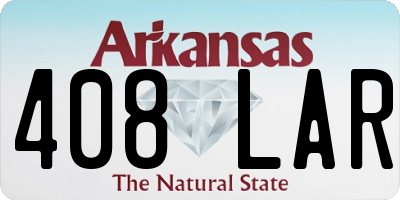AR license plate 408LAR