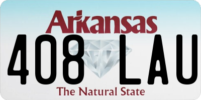 AR license plate 408LAU