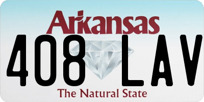AR license plate 408LAV