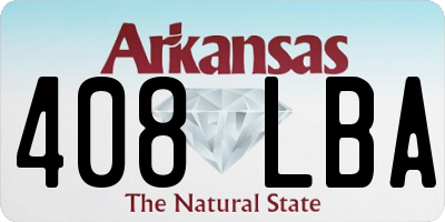 AR license plate 408LBA