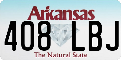 AR license plate 408LBJ