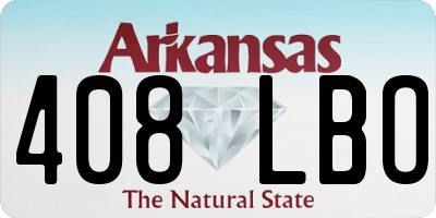 AR license plate 408LBO