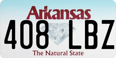 AR license plate 408LBZ