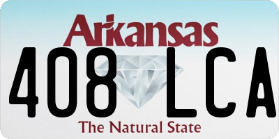 AR license plate 408LCA