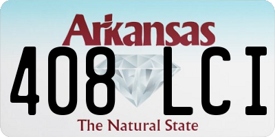 AR license plate 408LCI