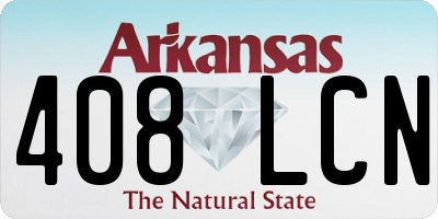 AR license plate 408LCN