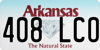 AR license plate 408LCO