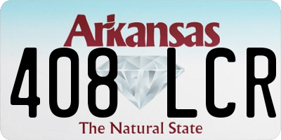 AR license plate 408LCR