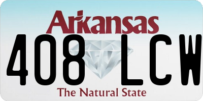 AR license plate 408LCW