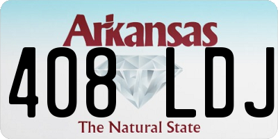 AR license plate 408LDJ